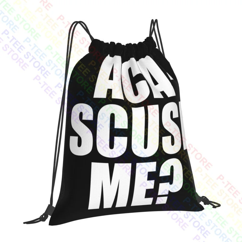 Aca Scuse Me Fat Amy Quote Perfect Pitch Movie Drawstring Bags Gym Bag Cute Portable Sports Style Large Capacity