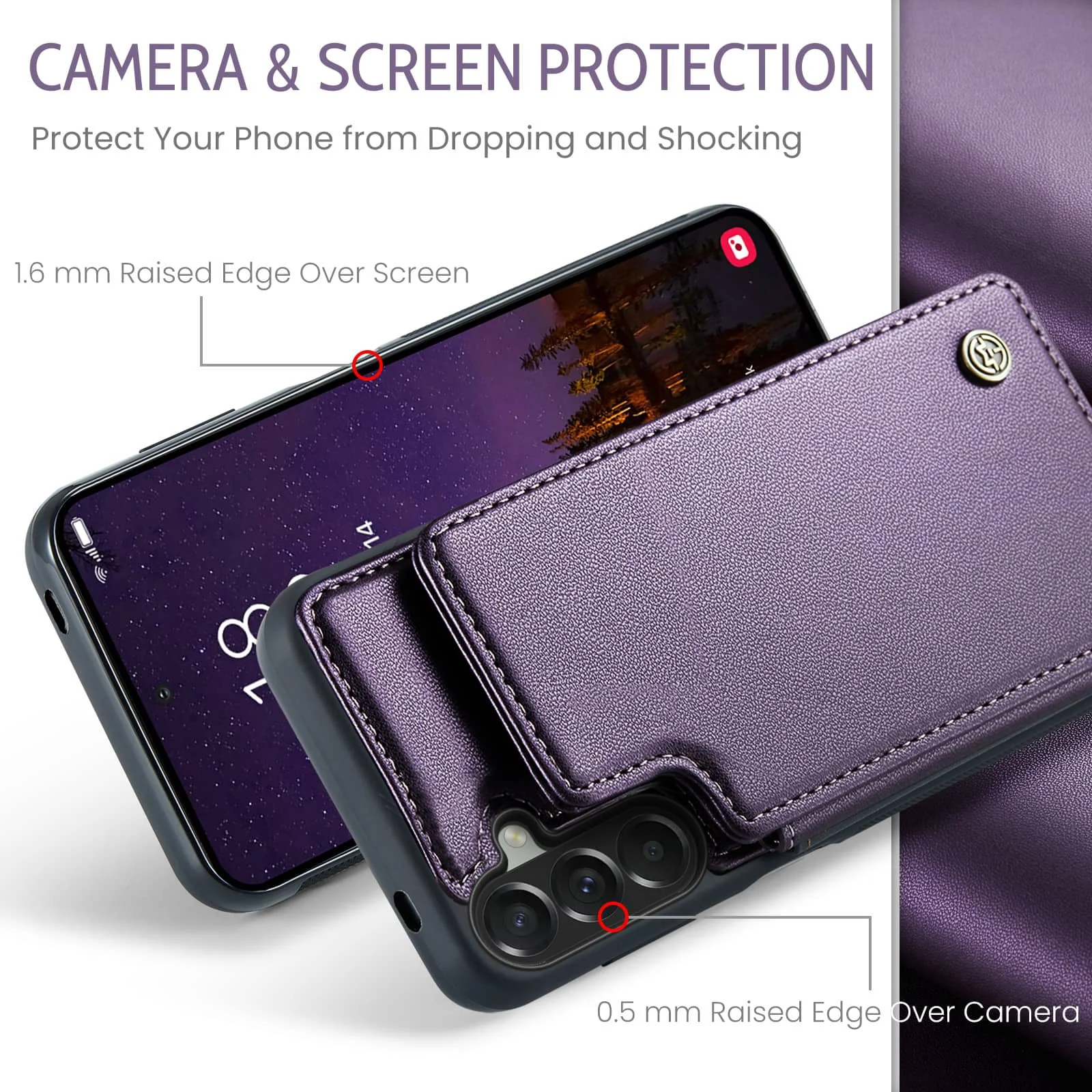 Für Samsung Galaxy A18 A15 A16 A17 A36 A37 A56 A57 5G Brieftaschenhülle Flip Cover RFID-Blockierung Kartenhalter Magnetischer Ständer – Detail 2