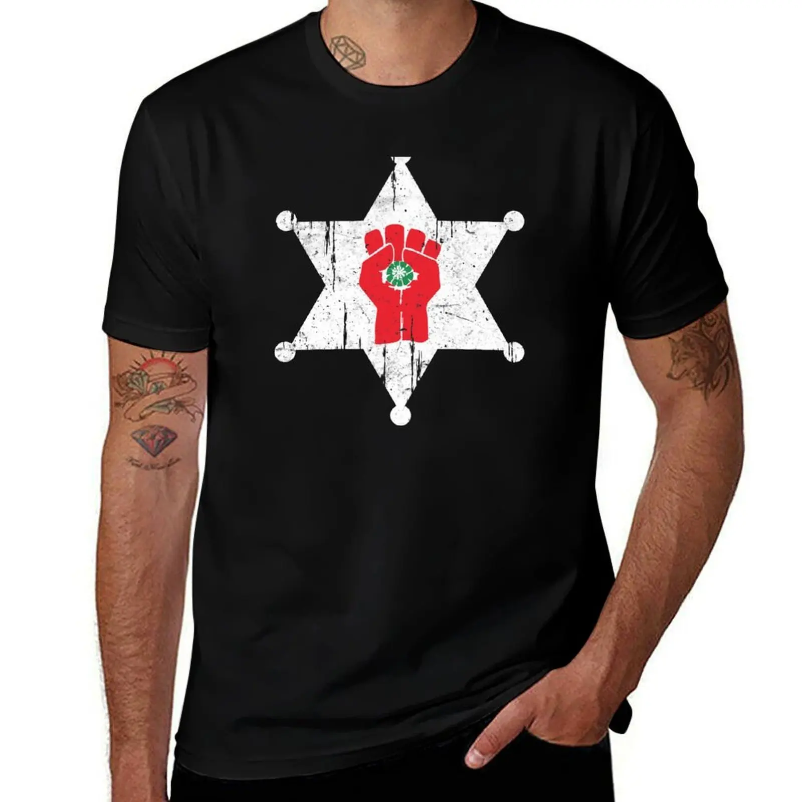 

Gonzo Sheriff Hunter S Thompson T-Shirt Basic Breathable Solid Color T-Shirt