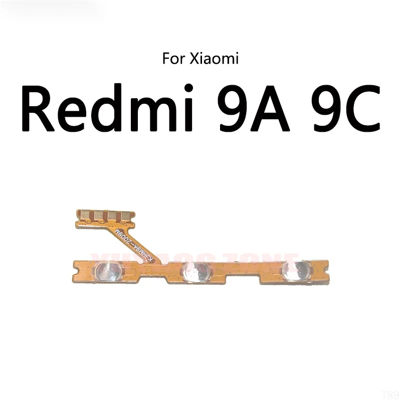 50 pcs/lot for Redmi 9 9A 9C NFC power button switch volume mute button on/off flex cable