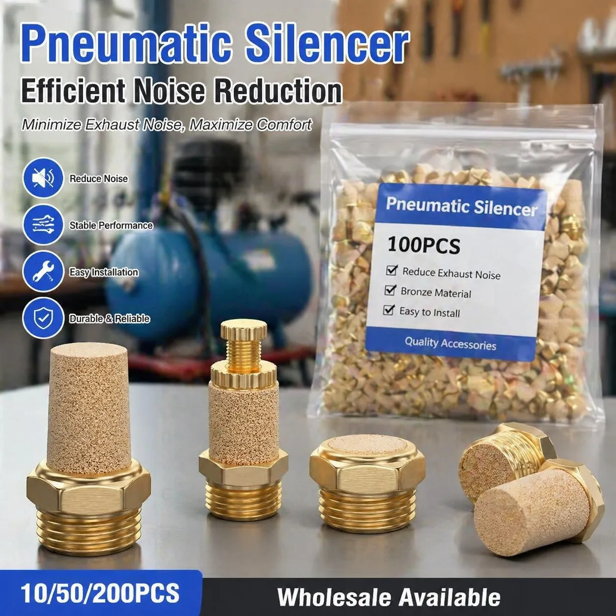 Pneumatic Exhaust Muffler 1/8