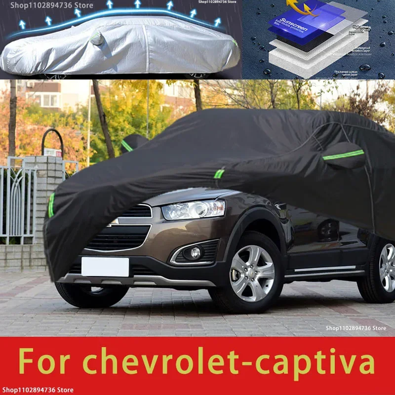 

For chevrolet captiva fit Outdoor Protection Full Car Covers Snow Cover Sunshade Waterproof Dustproof Exterior black car cover