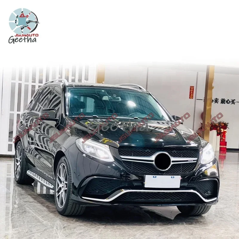 

For Car Modified Full Kit ML63 Conversion GLE63 Style Front Rear Bumper Lights Engine Hood for 12-15 ML350 400 Fender Grill