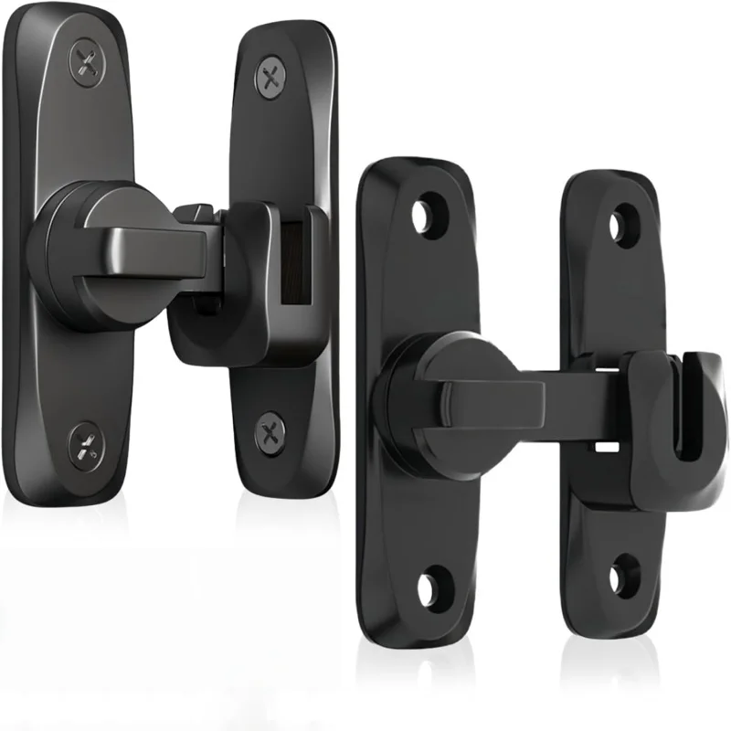 Heavy-Duty Flip-Up Door Latches 90/180 Degree Door Lock Home Security Sliding Door Latch Anti-theft Lock Zinc Alloy Doors Bolts