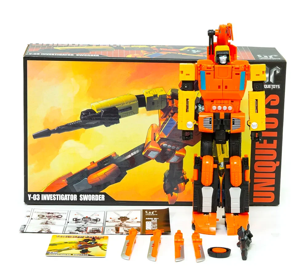 

Уникальные игрушки-трансформеры UT Y-03 Investigator Sworder Фигурки тройного воина с песчаной бурями