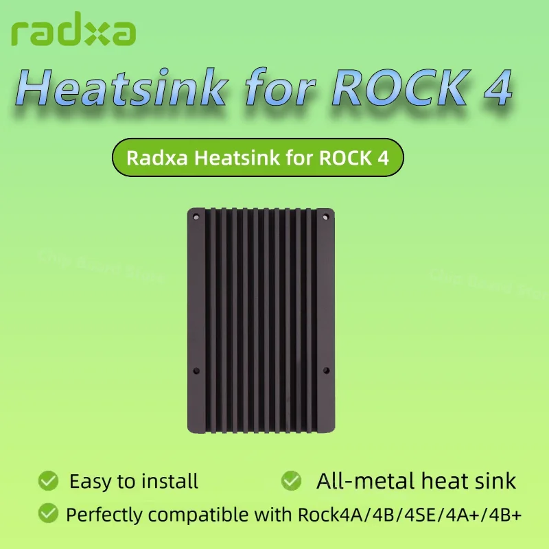 

Радиатор для ROCK 4, предназначенный для серии Radxa ROCK 4, легко устанавливается и снимается, новый
