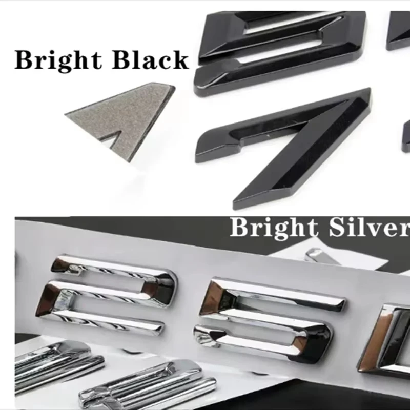 

3D Glossy Black ABS Letter Emblem for BMW E46 E90 E91 F30 G20 316i 318i 320i 323i 325i 328i 330i Rear Trunk Badge Sticker