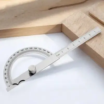 

Universal Ruler 0-140Mm Stainless Steel Protractor Two Arm Angle Measuring Tool For Woodworking Engineering