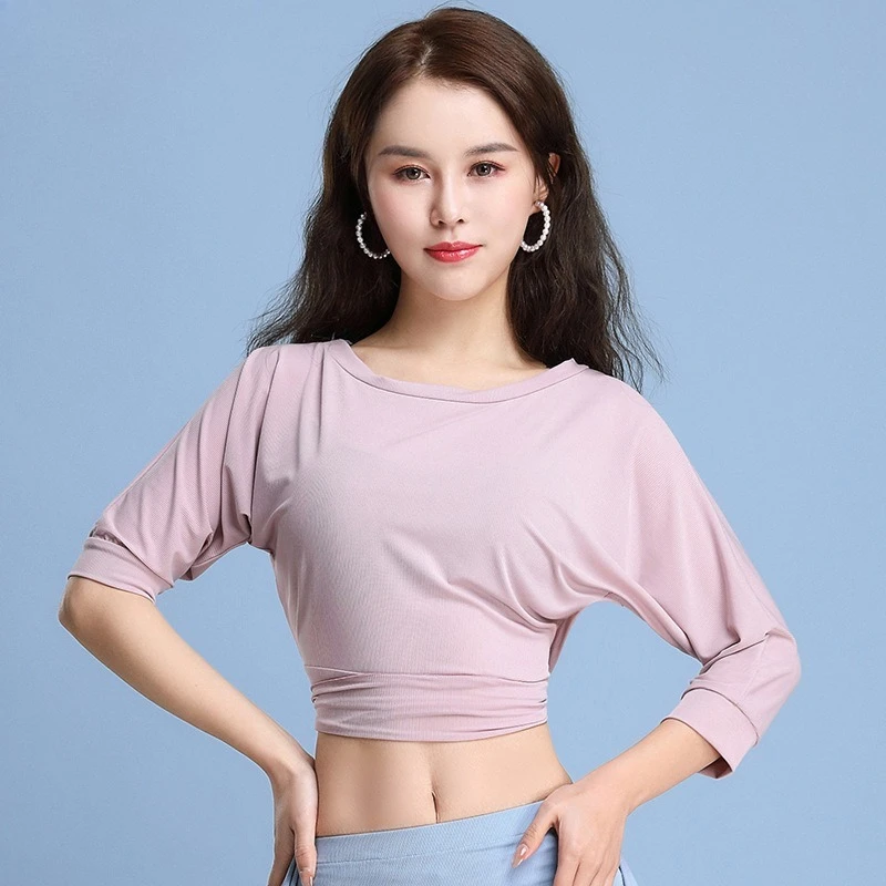 Nuovi costumi di danza del ventre personalizzati Abbigliamento da pratica Top allentato sexy Abito da danza orientale per adulti femminili Top per principianti