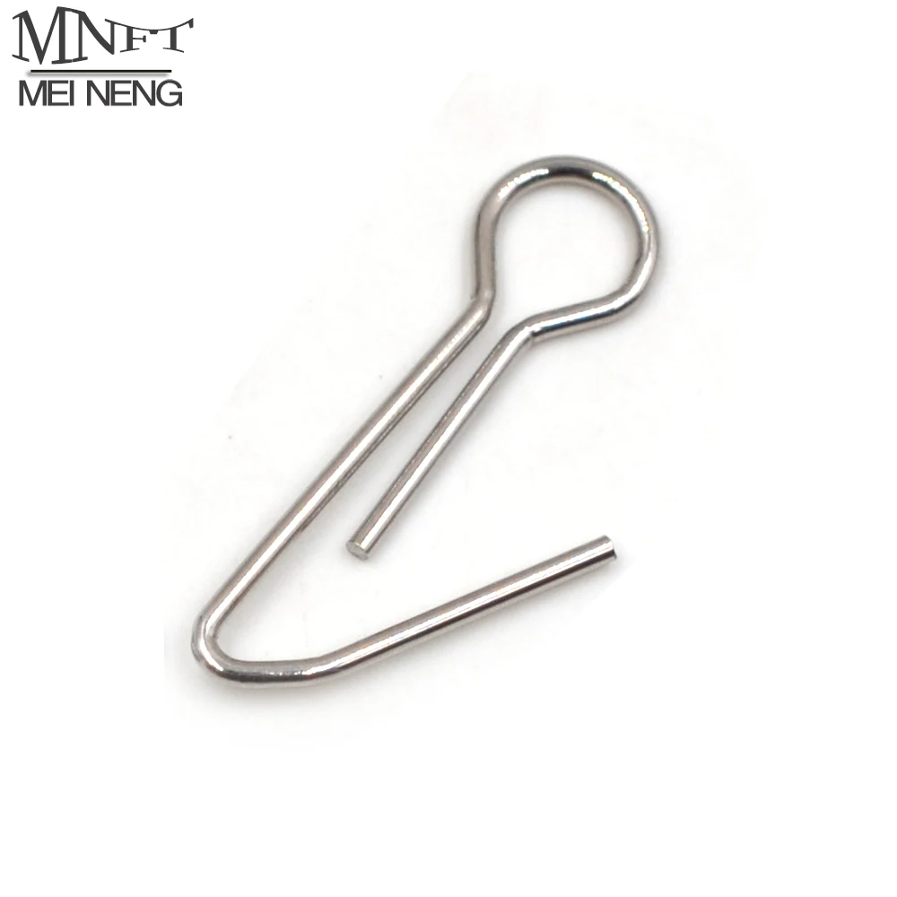 MNFT 100Pcs 304 Stainless Steel Soft Bait Hook Needle Fishing Sinker Weight Loops Head Lead Accessories Centering Pins