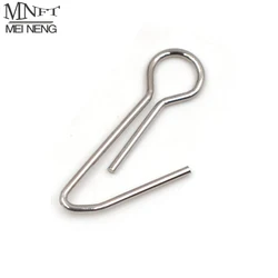 MNFT 100Pcs 304 Stainless Steel Soft Bait Hook Needle Fishing Sinker Weight Loops Head Lead Accessories Centering Pins