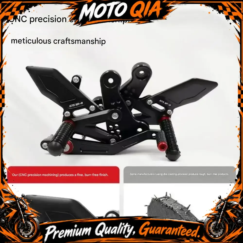 【High Quality​】Motorcycle modification: Adjustable rear footrests and racing front footrests compatible with 675SR and 675SR-R