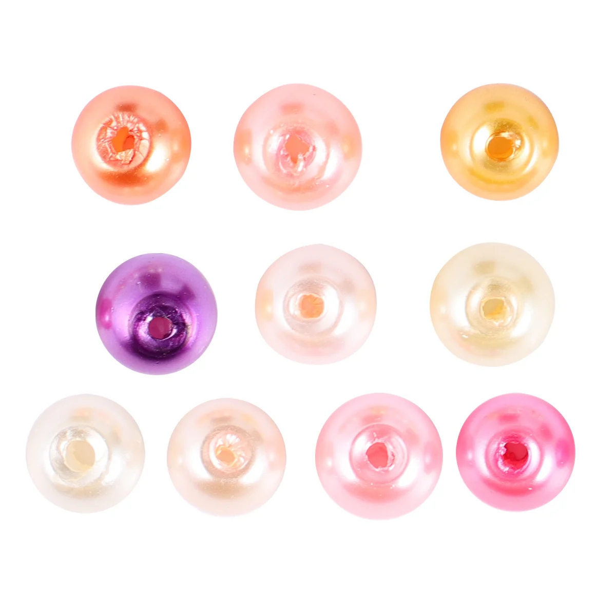 DIY Loose Beads 6mm Glass Beads Pink Crafts Accessory Jewelry Making Durable Fade Resistant Mini Hole Design Creative Exquisite