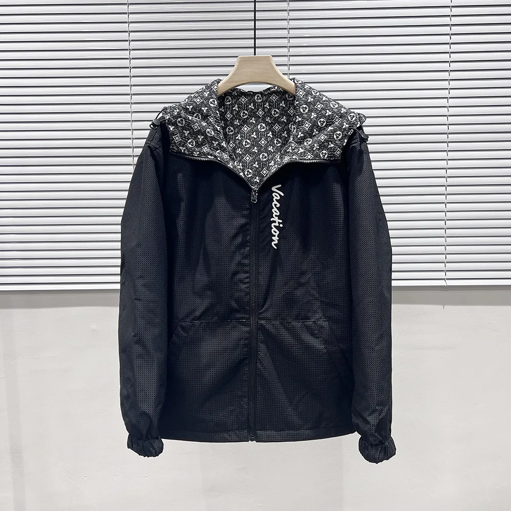 

Faionable Youth Double-Sided Wear Hooded Casual Workwear Jaet Bird Poer Spring Autumn Polyester Fiber Zipper Closure St...