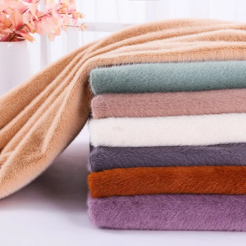 Imitation Mink Velvet Artificia Wool Leathe Fur Fabric Home Furnishing Decoration Wholesale Cloth by Meter Sewing Material Diy