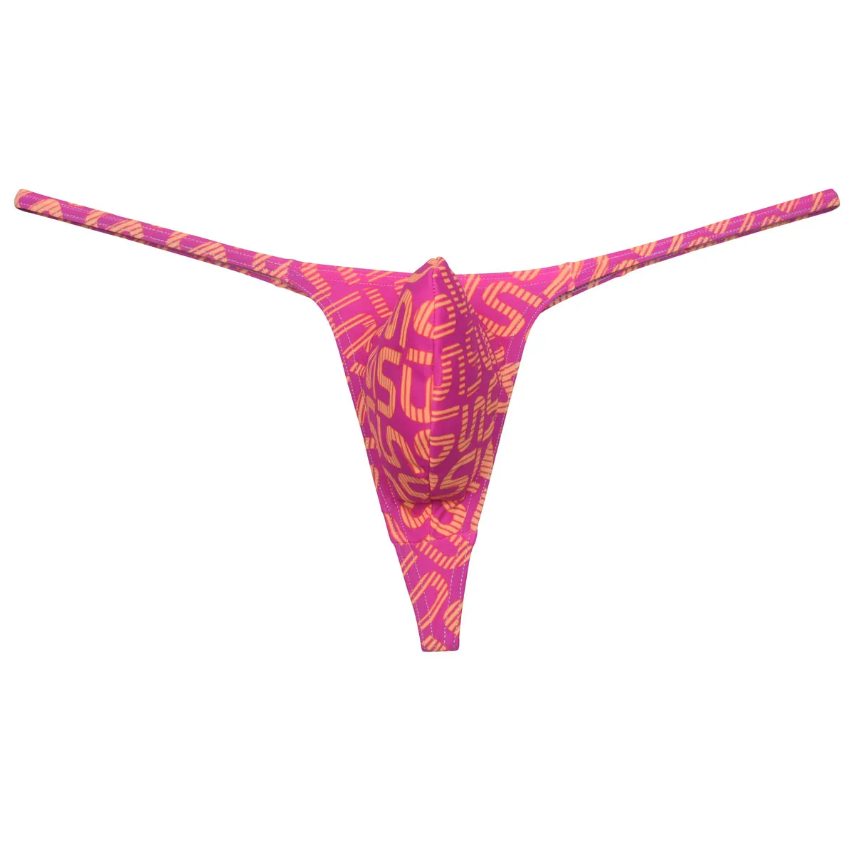 Men\'s Cheeky Bugle Pouch G-string Minimal Coverage Thongs Micro Ultrathin Tangas Print Low-waist Underwear Breathable Briefs
