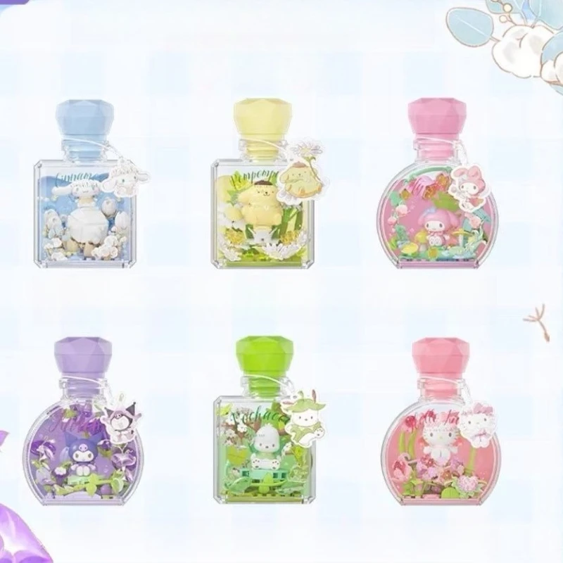 

Новый оригинальный флакон духов Sanrio, украшение, сборка, строительный блок, головоломка, строительный блок, слепая коробка, милый подарок для девочки
