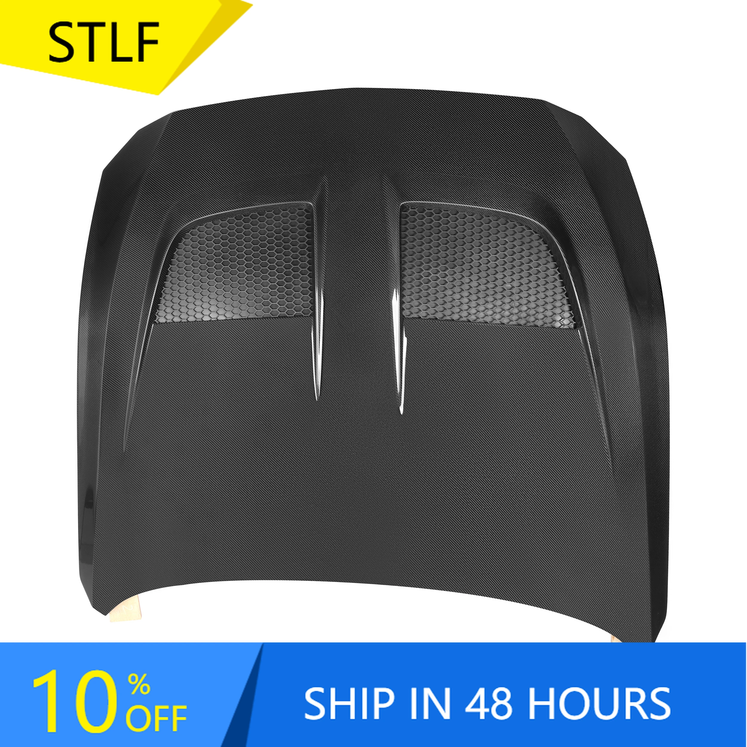 

STLFHigh qualityReal Carbon Fiber GTD Style Front Hood for Fords Mustang 2024+ Replacement Mustang Front Hood