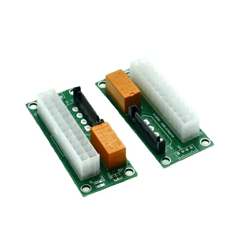 إضافة المزدوج PSU امدادات الطاقة مزامنة محول ATX 24Pin إلى 4pin SATA موليكس متزامن موصل الناهض كابل التعدين دروبشيبينغ