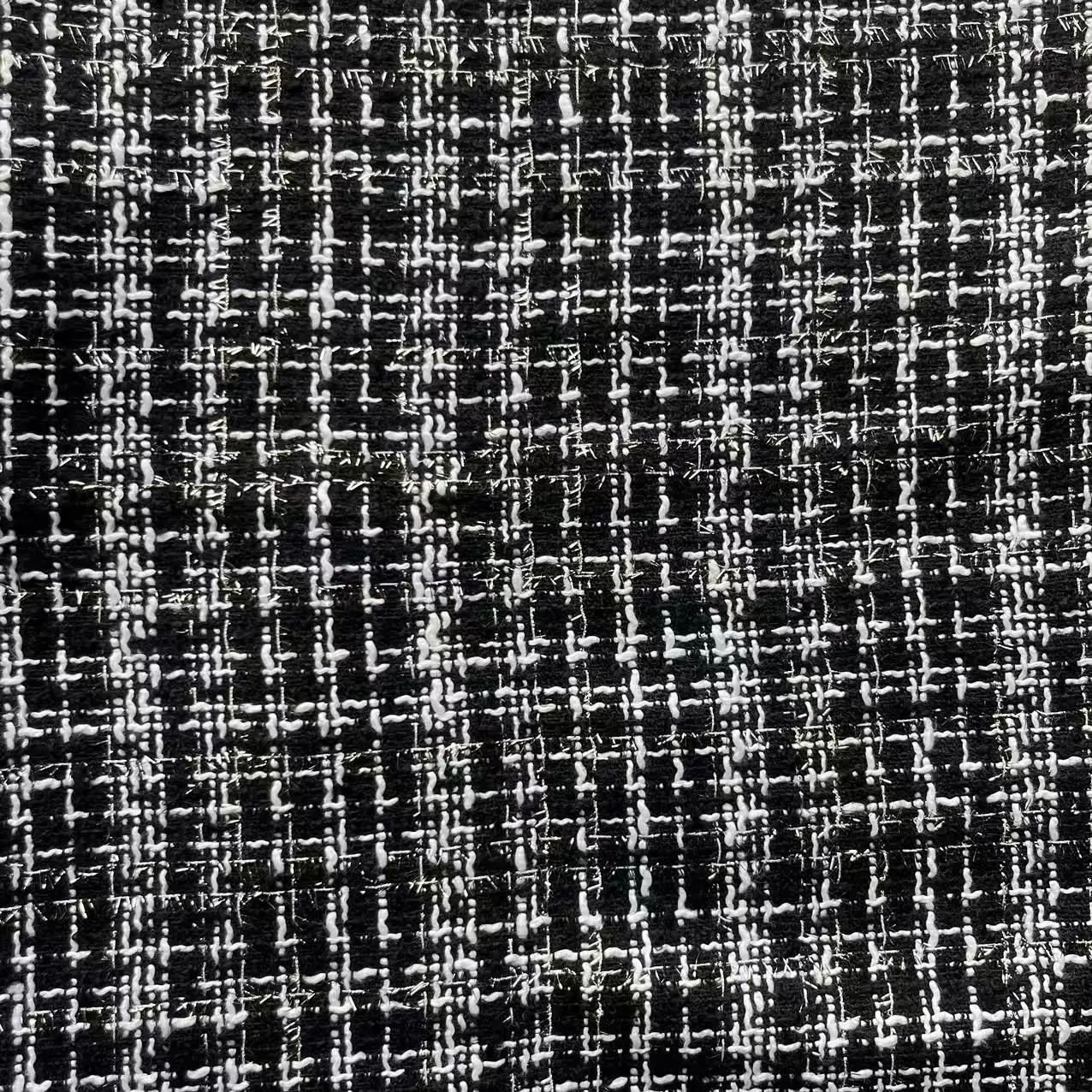 

Woolen Golden Plaid Designer Fabric Fabric Cloth Tweed Women's Coat Bag Shoes Material Woolen Cloth