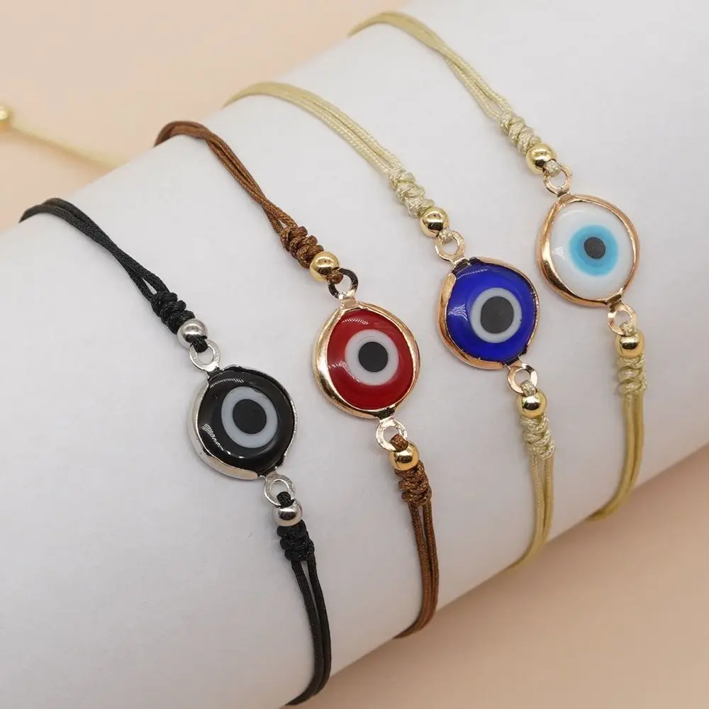 Simple String Bracelets for Kids Child Rope Jewelry Lucky Greek Eye Hand Rope Turkish Demon Eye Bracelet For Women&Men