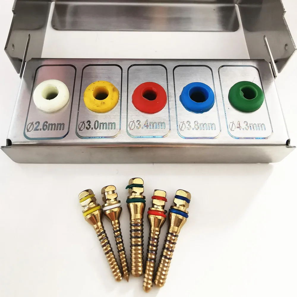 1Set  Dental Implant Bone Expander Kit 5 Pcs Screws Surgical Implant Instruments Bone Expander Compression Drill Expand Tool