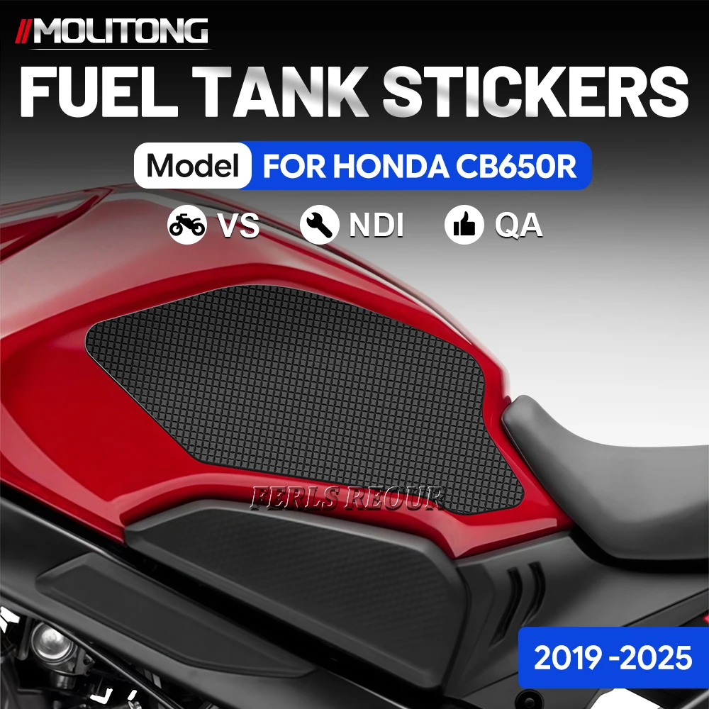 Micro Grid Flexible Weatherproof Rubber Tank Cushion Pads For HONDA CB650R 2019-2025 Street Style For City Daily Ride Mod Parts