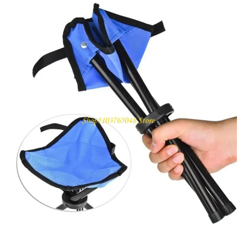 R53E Tripod Stool Portable Fishing Chair for BBQ Travel Outdoor Activity Garden