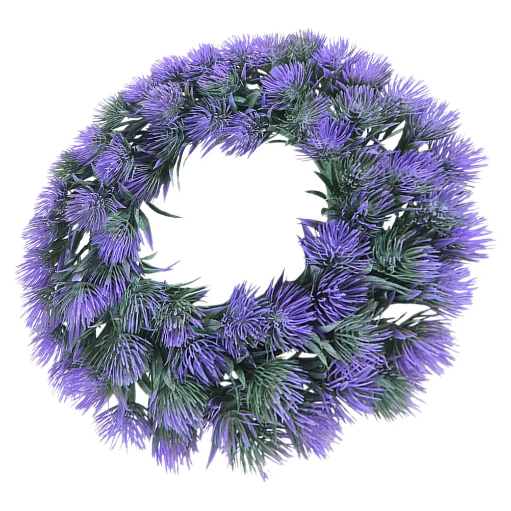 

Lavender Wreath Artificial Floral Home Decoration Spring Door Hanging Plant Leaf Adornment Festival Supplies DIY Wall Decor