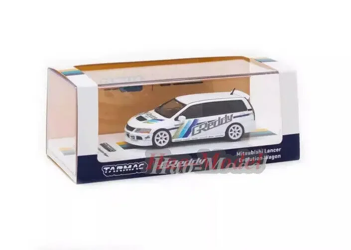 Tarmac Works 1:64 For Mitsubishi Lancer Evo greddy Alloy Diecast Car Model Simulation Toy Birthday Gift Hobby Display Ornaments