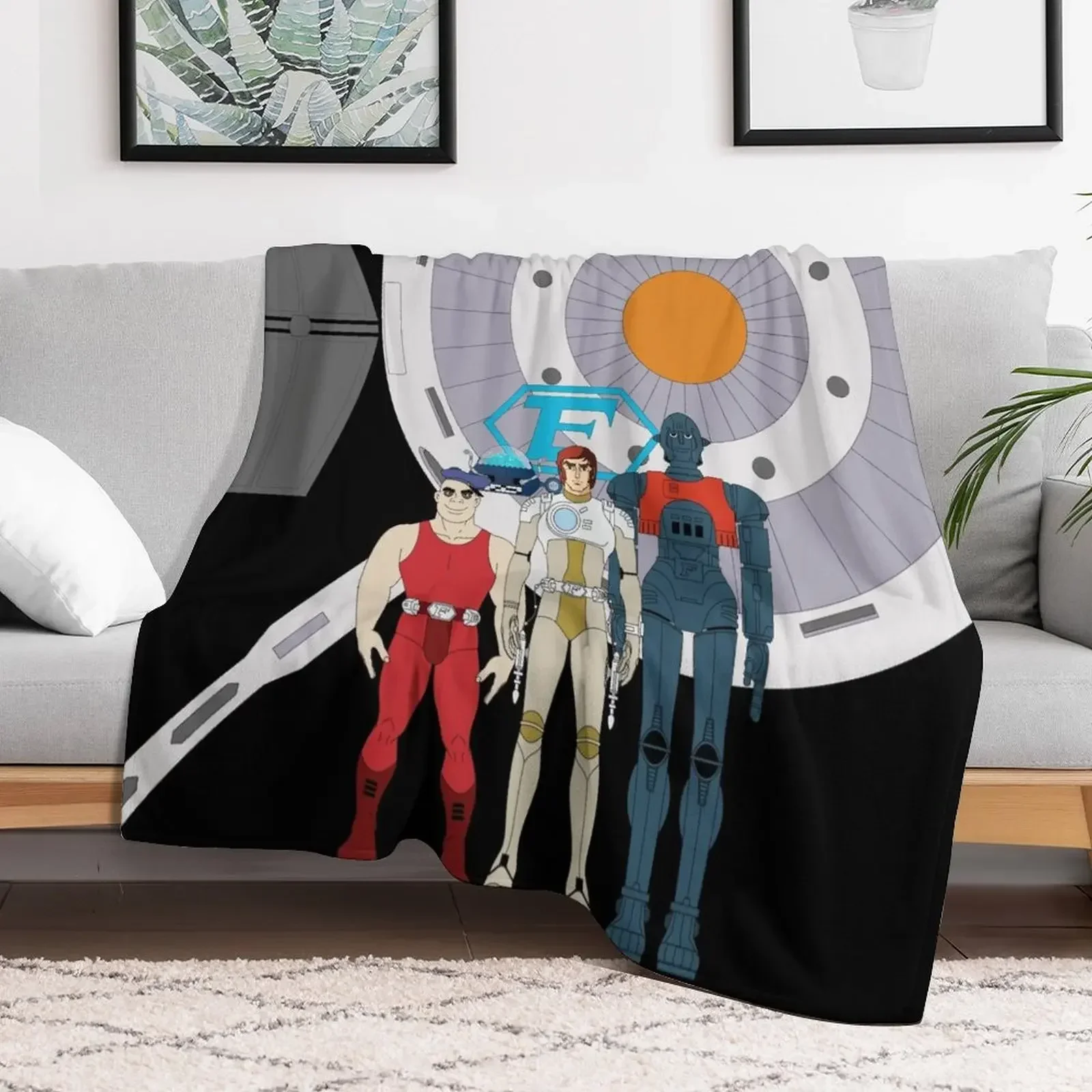 

Captain Future Crew (Comet version) Throw Blanket Summer Beddings Decorative Sofas Blankets Decorative Sofas Heavy Blankets