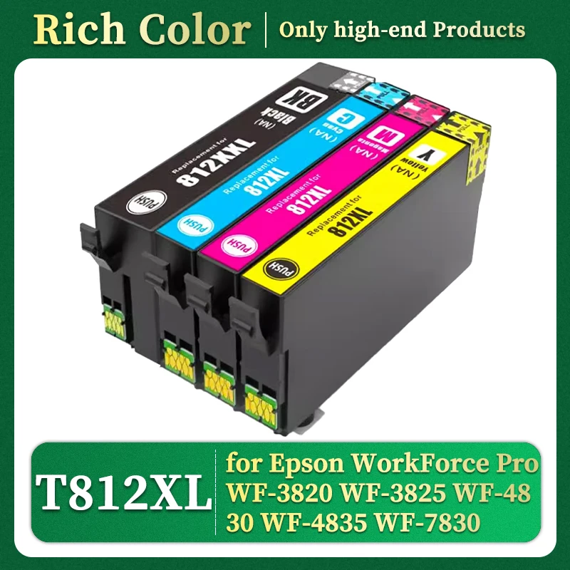 AU T812XL 812XL 812 XL T812 Compatible ink cartridge for Epson WorkForce Pro WF-3820 WF-3825 WF-4830 WF-4835 WF-7830 7840 7845