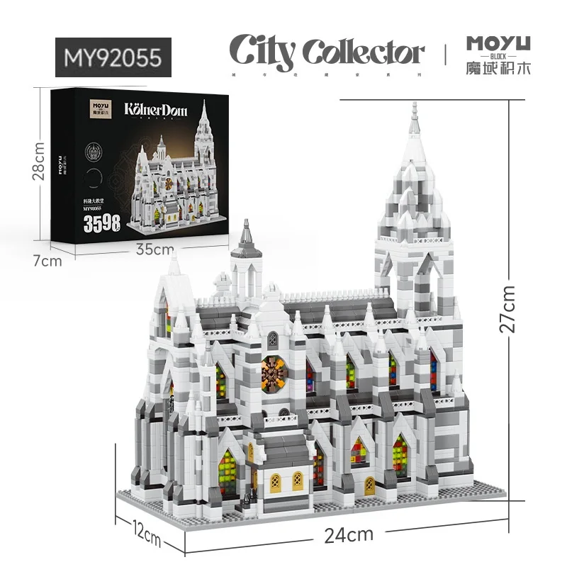 Schöne Stadt Mini Blöcke Kolner Dom Welt Architektur Brasilien Kirche St. Paul der Kathedrale Bausteine Kinder Spielzeug Geschenk