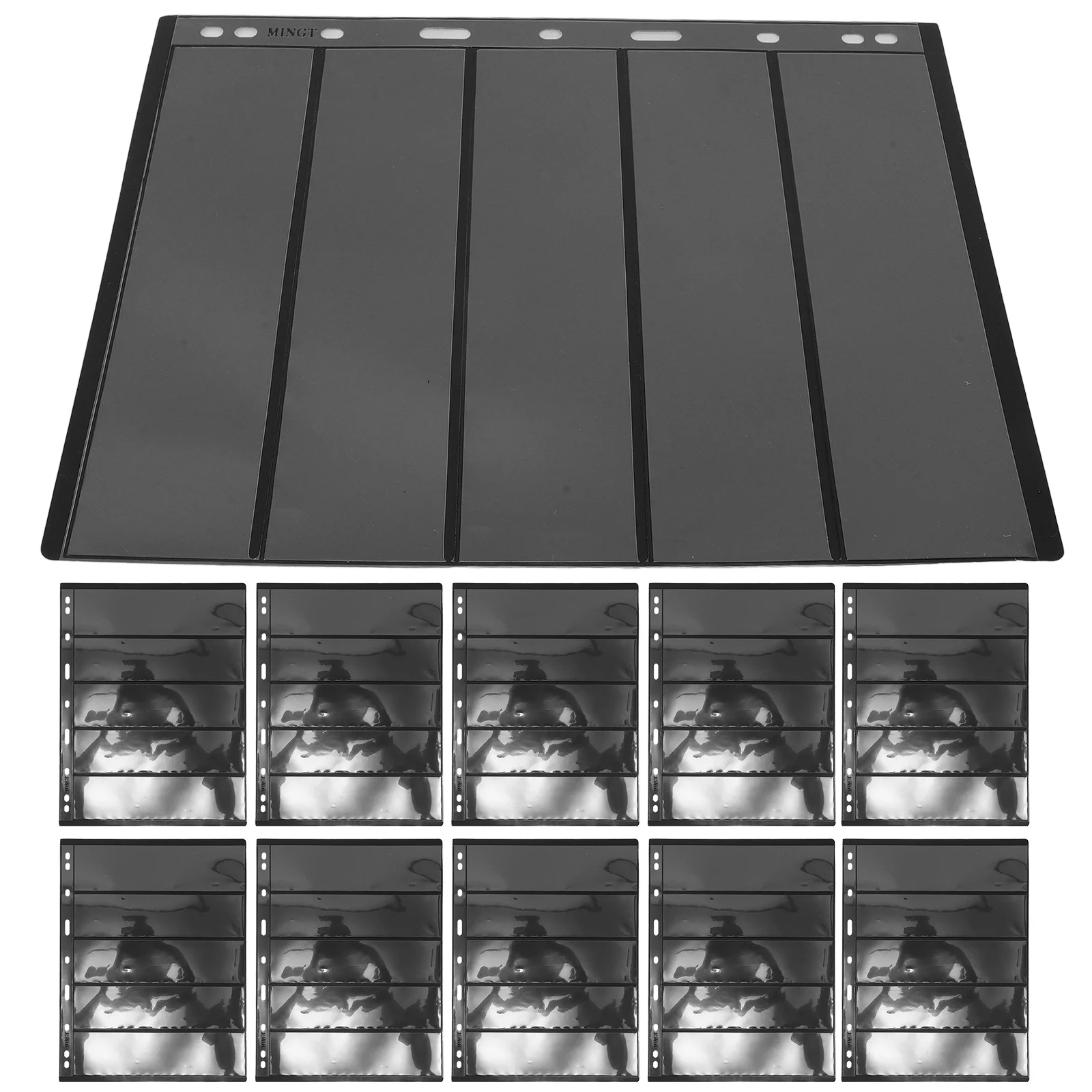 10 أوراق ألبوم ختم الموثق عملة جمع صفحات جامع تخزين الموثق ختم عملة ألبوم عبوات حامي عرض ورقة