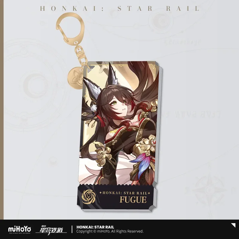 Sunsyea Honkai Star Rail Official Merch miHoYo Original Authentic The Nihility Path Keychain Pendant Kafka Acheron Fugue