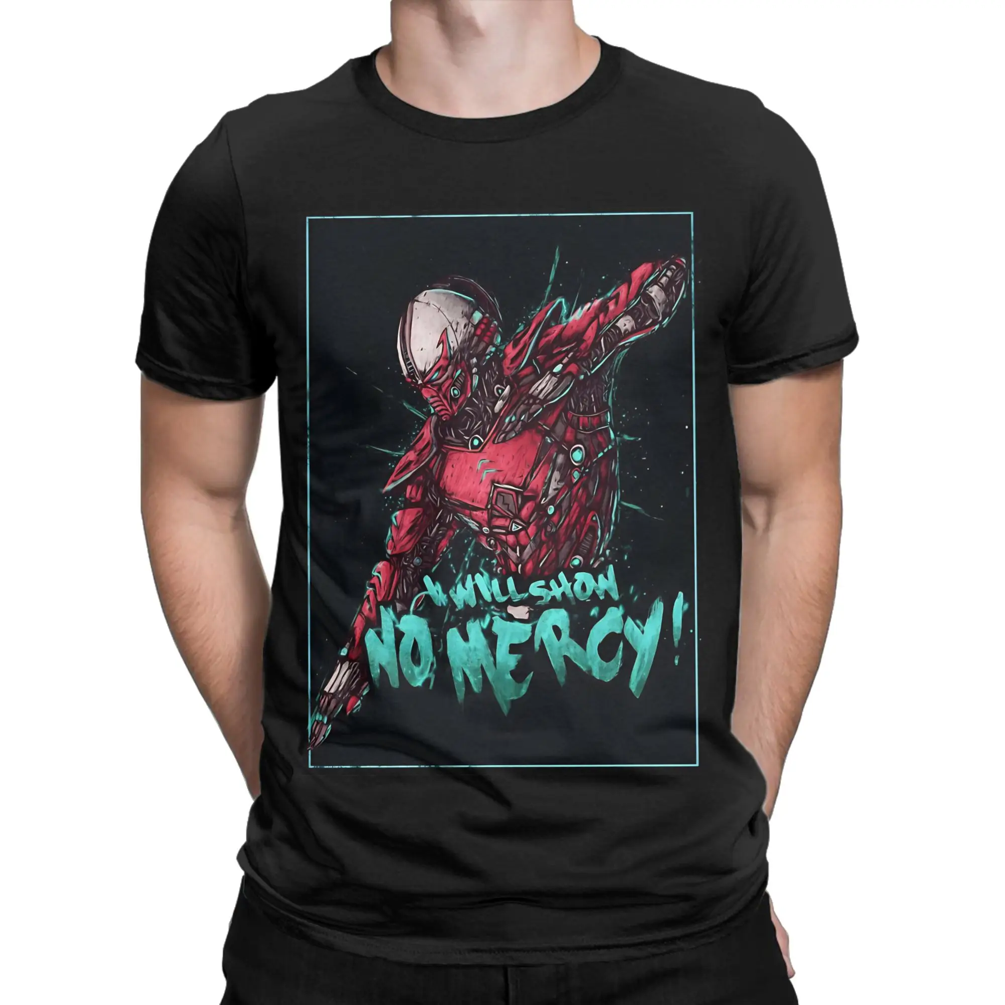 MK Sektor Funny Graphic 100% Cotton T-Shirt Mortal Kombat Mk Games Tees Tops For Men