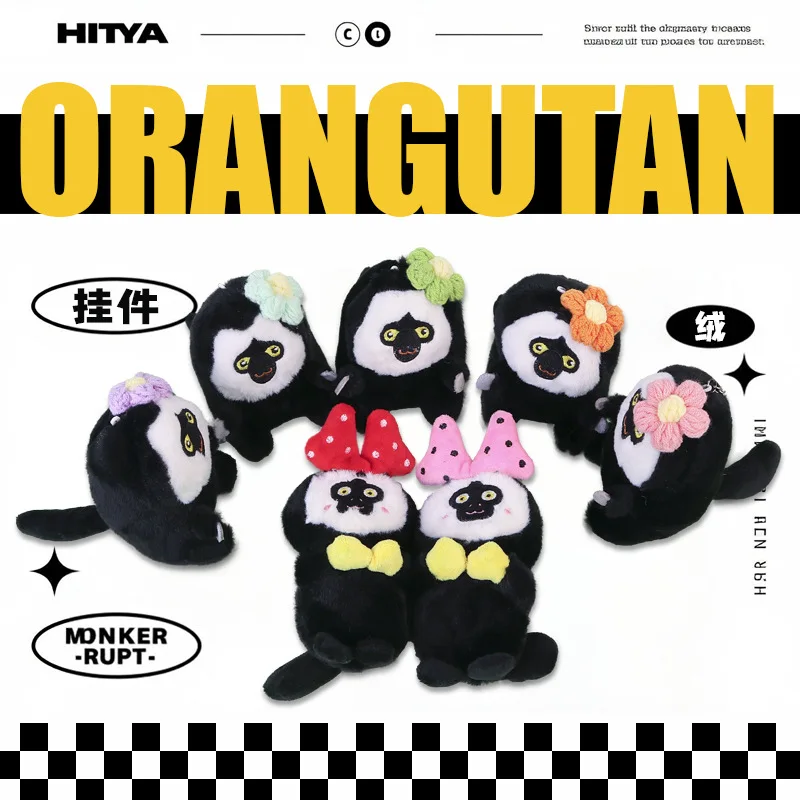 40개 도매 흰 얼굴 원숭이 인형 플러시 13-15cm 키체인 백팩 펜던트 동물원 인형 작은 선물