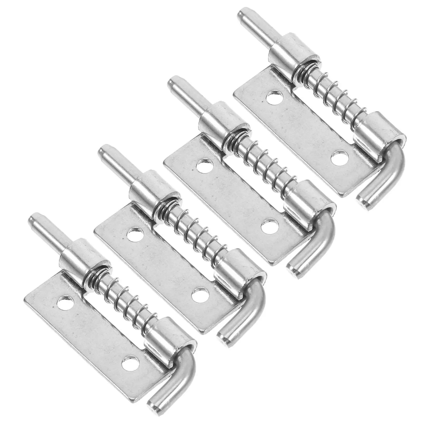 

4 Pcs Latch Slide Bolt Lock Stainless Movable Spring Bolt Hinges Steel Sliding Door Hinges Flat Pin Movable Barrel Hardware