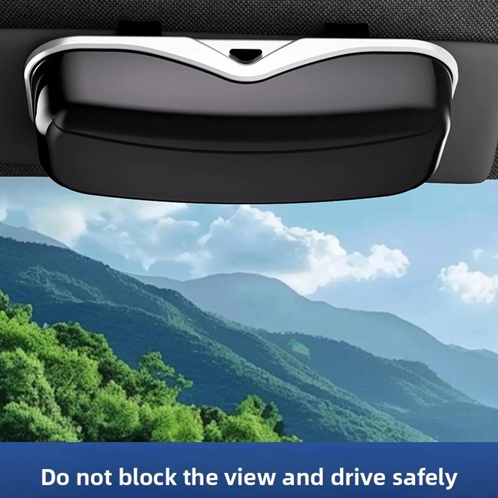Car Sun Visor Fashion Glasses Storage/Dustproof Case Fully Enclosed Flip Cover Glasses Case Universal for Sedan SUV MPV