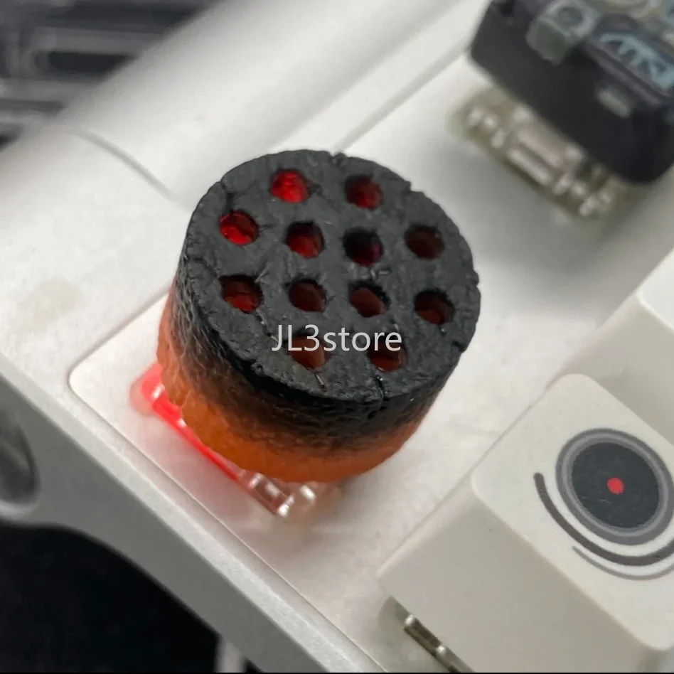 

Honeycomb coal light-transmitting keycaps, super interesting keycaps, mechanical keyboard three-dimensional keycaps, creative ke