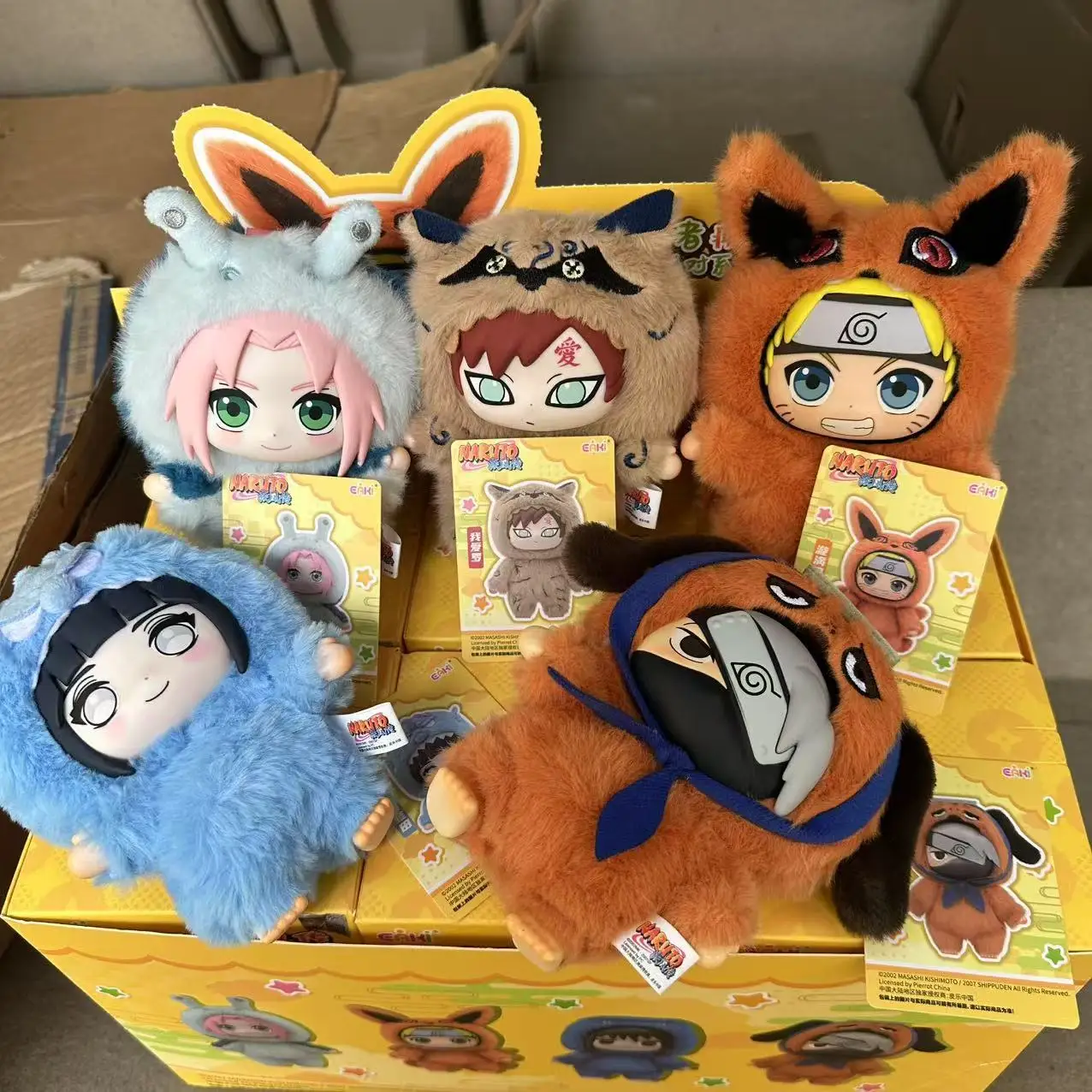 Nueva caja ciega EAKI Naruto Shippuden Party Series Uzumaki relleno Shippuden Original figura de peluche ornamento juguete colección regalo