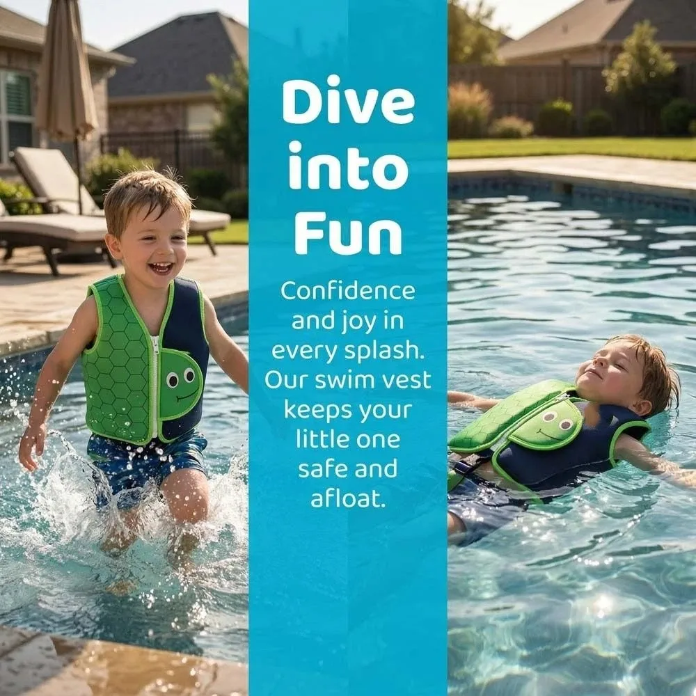 Not Falling Off Child Buoyancy Vest Anti Rollover Adjustable Baby Swimming Jackets Stable Cartoon Floating Vest Summer