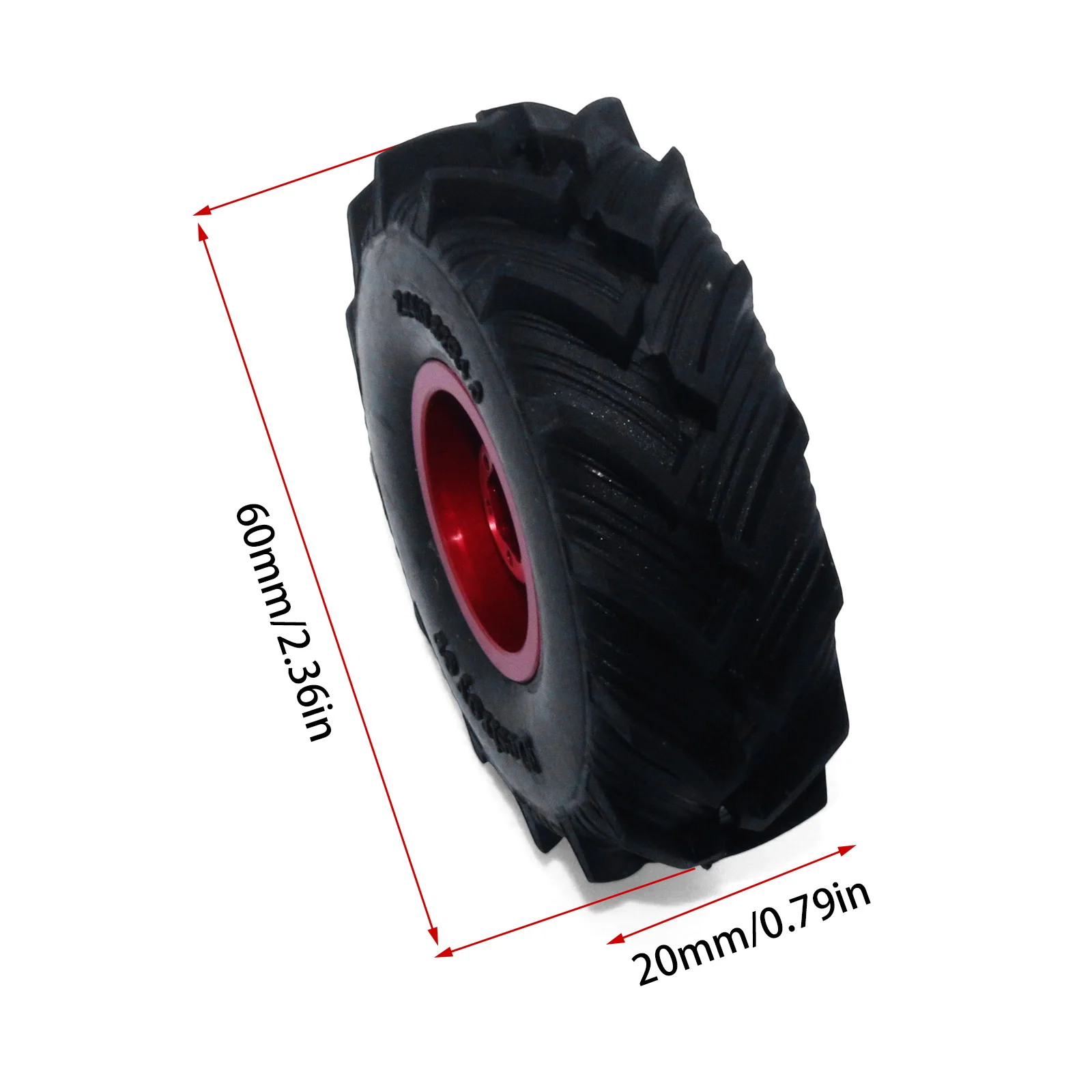 [Ruedas de Metal antiapagado] Trx4M Scx24 modificación especial llantas y neumáticos de 1,0 pulgadas juego de 4 piezas 1/18 accesorios de actualización de coche de escalada con Control remoto