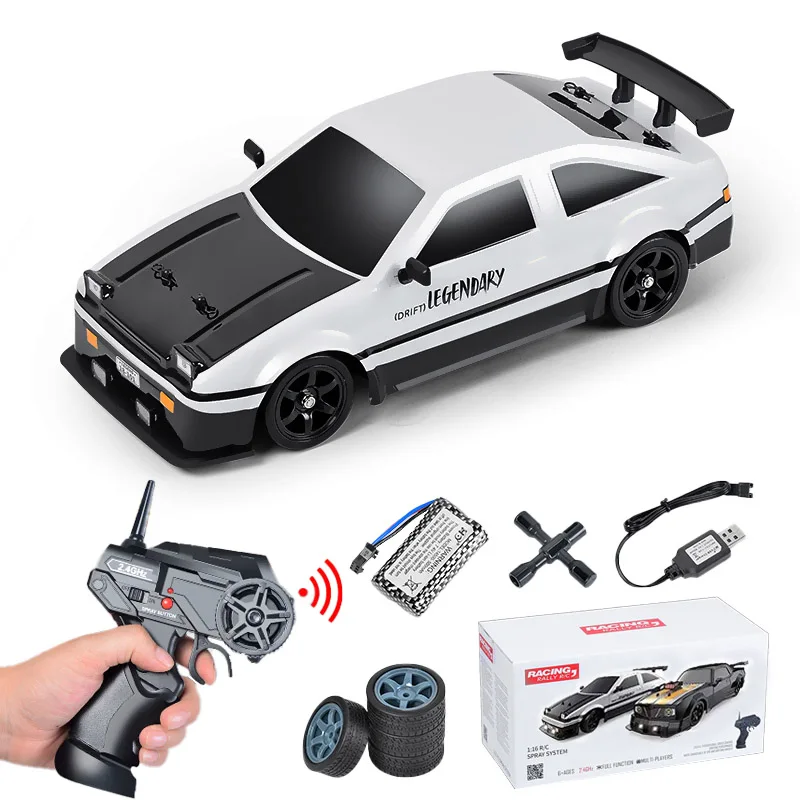 

1/16 RC Car AE86 2.4G Remote Control Racing Vehicle 4x4 High-Speed RC Drift Cars 18km/h Waiting For Light Spray Toys for Boys