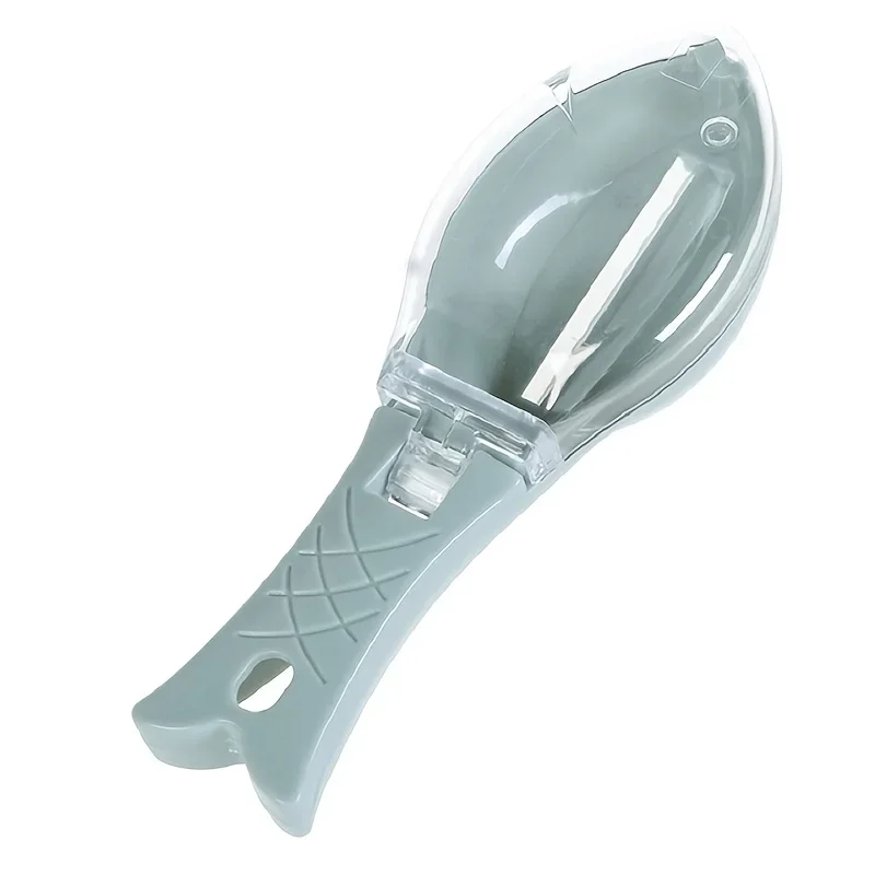 1pc Fish Scale Scraper With Lid Kitchen Household Plastic Fish Scale Scraper Manual Descaling Brushing Tool