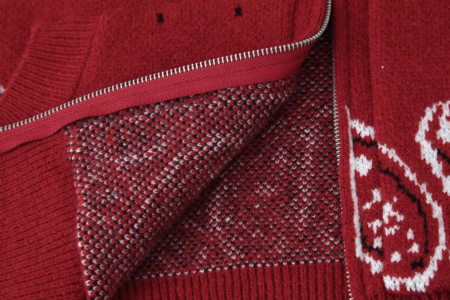 KONDALA Damen Casual Strickjacke mit Reißverschluss 2026 Herbst Winter Trendige Festliche Vintage-Jacke Damen Stehkragen Pullover Strickjacke – Detail 8