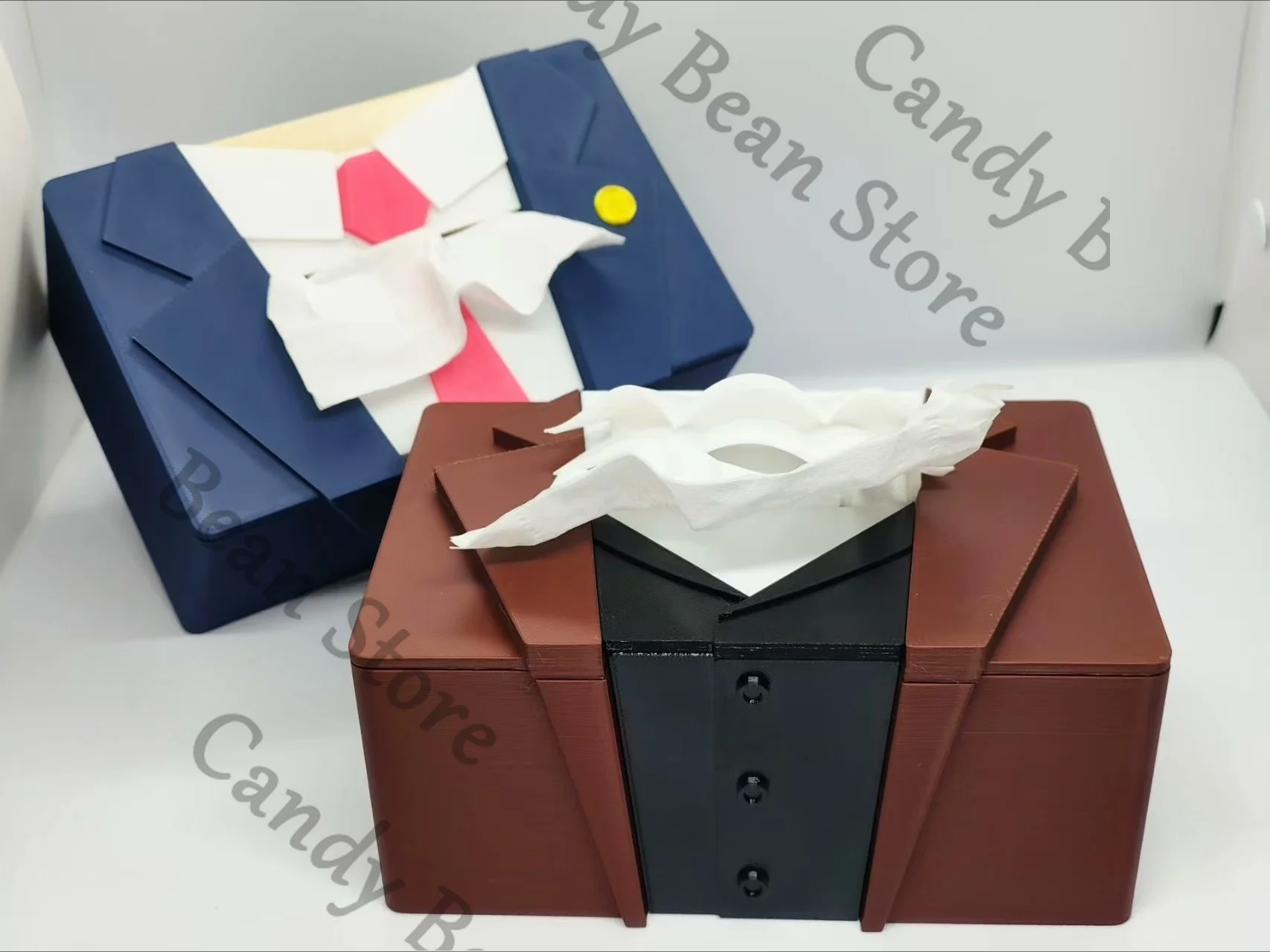 Boîte à mouchoirs imprimée en 3D Anime Phoenix Wright Miles Edgeworth Ace Attorney, support de rangement de dessin animé, cadeau décoratif