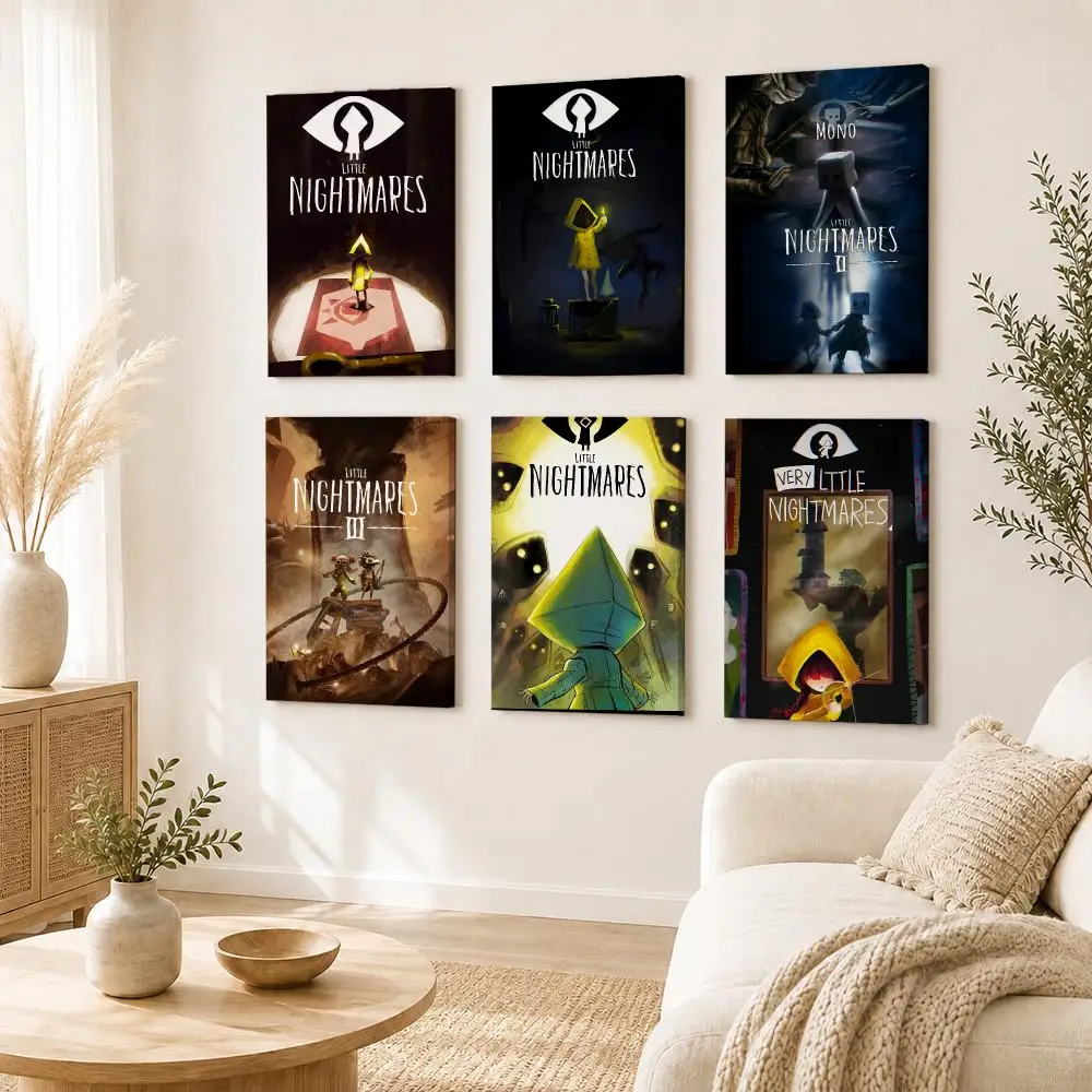 Popular Game L-Little Nightmares Poster Self Adhesive Aesthetic Wall Art Picture for Living Room Home Decoration Gift