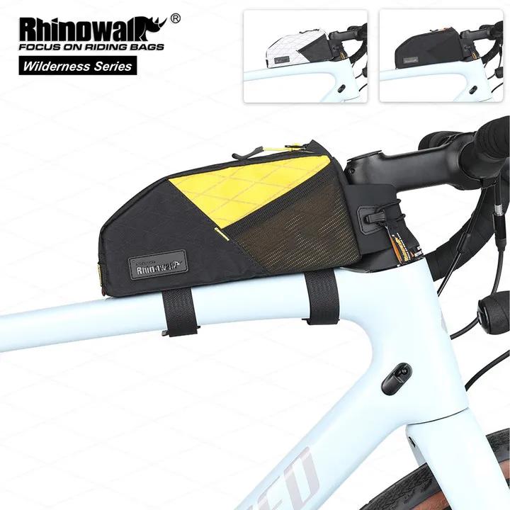 Rhinowalk Bike Top Tube Bag Waterproof 1.2L Screw fixing For Gravel Bicycle Front Frame Bag Bikepacking MTB Bag Bike Accessories