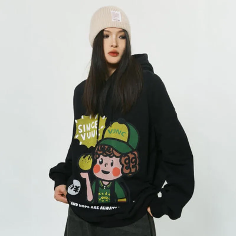 

Y2K New Harajuku Fun Sweatshirt Women's Hip Hop Pullover Sportswear Trendy Clothing Cool Oversized Round Neck Pullover Hoodie